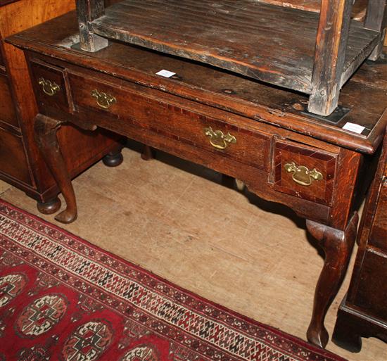 18th century and later oak side table